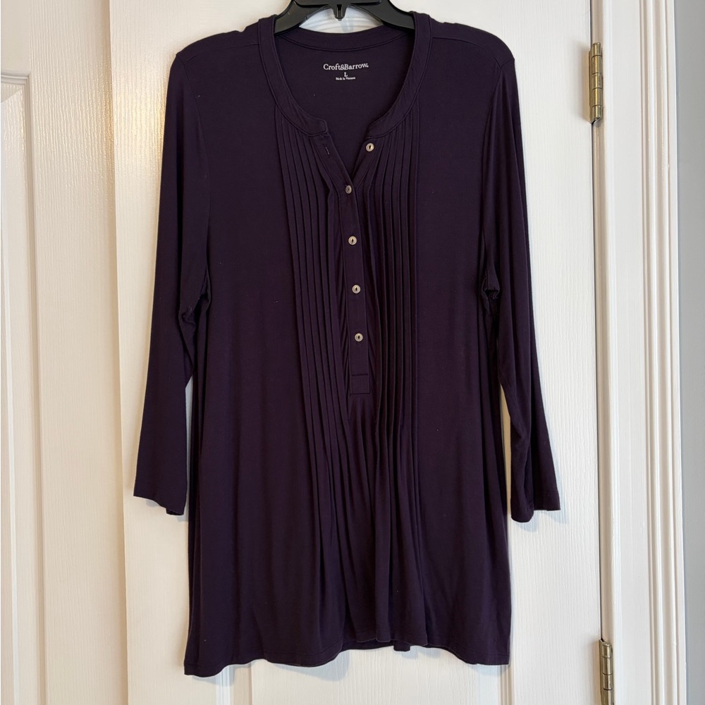 Croft & Barrow Women's Dark Purple Tunic